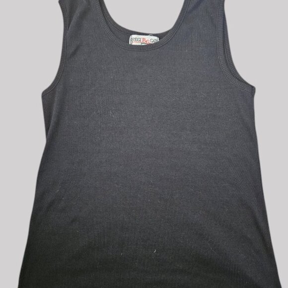 * BRIDGE GATE Black Ribbed Tank Top Ladies MEDIUM Great for Layering - Picture 2 of 4